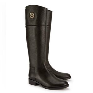 NEW Tory Burch Classic Riding Boots | Black Leather | Size 8M